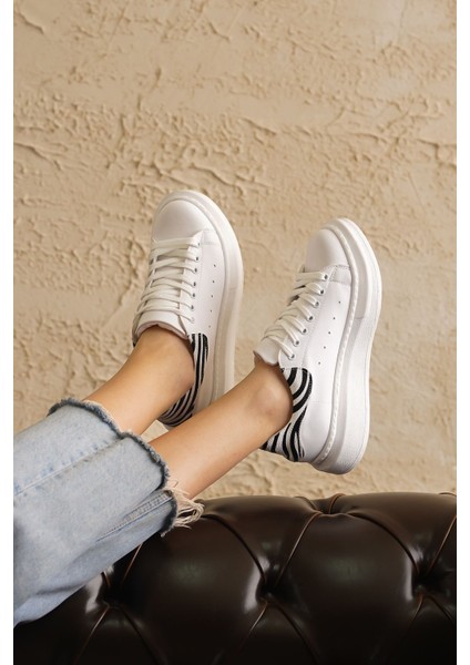 Kadın Bloom Bağcıklı Spor Ayakkabı Beyaz-Z.desenli modelleri