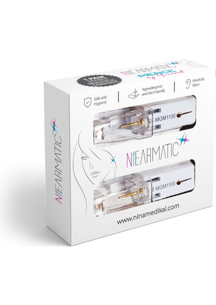 NİNA Medikal Niearmatic Gold Küre Top Kulak Delme Aparatı ve Küpesi Mini 3mm