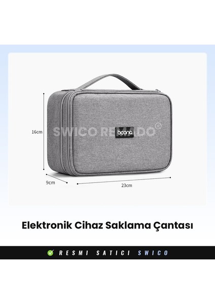 Swico Remado Kablo Saklama Taşıma Kılıfı Seyahat Organizer Çanta (Yurt Dışından)