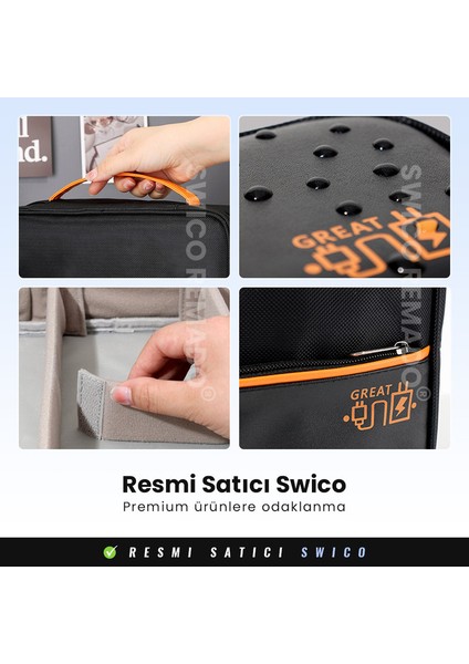 Swico Remado Kablo Saklama Taşıma Kılıfı Seyahat Organizer Çanta (Yurt Dışından)