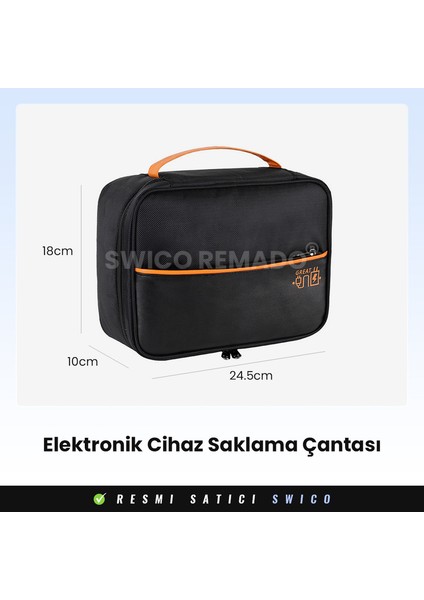 Swico Remado Kablo Saklama Taşıma Kılıfı Seyahat Organizer Çanta (Yurt Dışından)