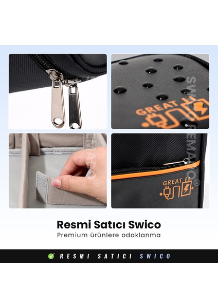 Swico Remado Kablo Saklama Taşıma Kılıfı Seyahat Organizer Çanta (Yurt Dışından)