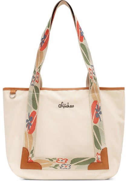 Kadınlar Için Şık Büyük Kapasiteli Omuz Çantası Tote Çanta (Yurt Dışından)