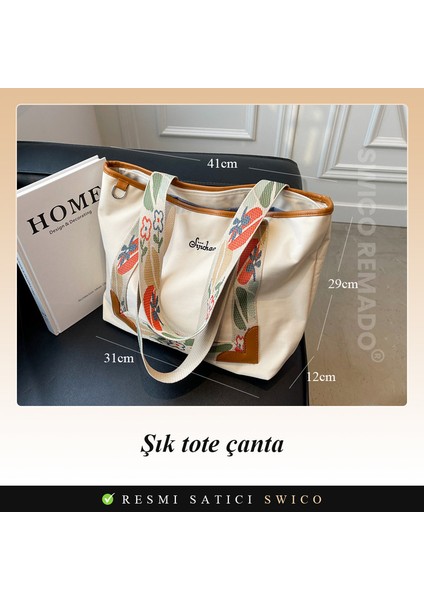 Kadınlar Için Şık Büyük Kapasiteli Omuz Çantası Tote Çanta (Yurt Dışından) fiyatları