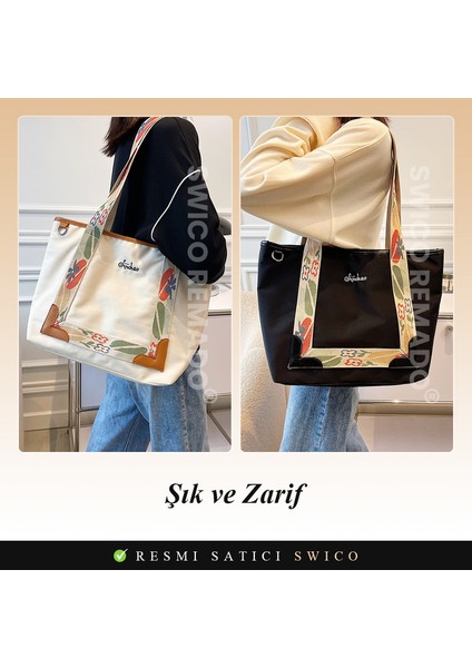 Kadınlar Için Şık Büyük Kapasiteli Omuz Çantası Tote Çanta (Yurt Dışından) modelleri