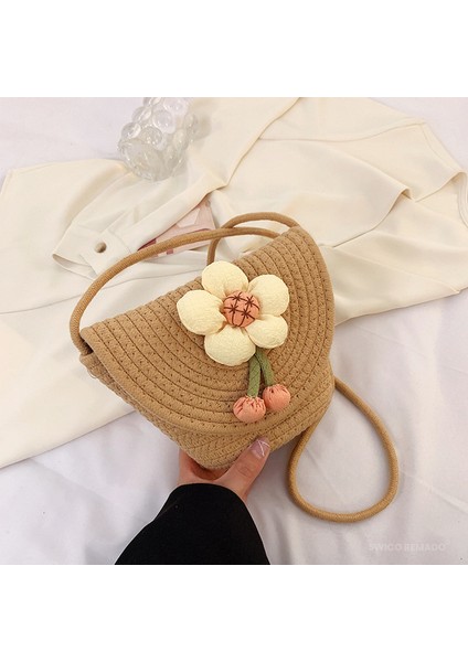 Yaz Plaj Çantası Pamuklu Dokuma Omuz Çantası (Yurt Dışından)