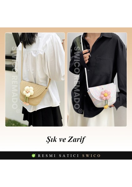 Yaz Plaj Çantası Pamuklu Dokuma Omuz Çantası (Yurt Dışından) fırsatları