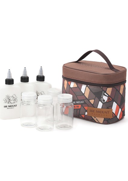 Saklama Çantası İle Taşınabilir Kamp Çeşni Şişeleri Seti (Yurt Dışından)
