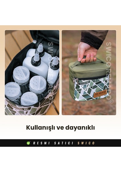 Saklama Çantası İle Taşınabilir Kamp Çeşni Şişeleri Seti (Yurt Dışından) modelleri