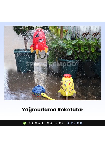 Çocuklar Için Dönen Fıskiye Roketatar Açık Hava Su Oyuncakları (Yurt Dışından)