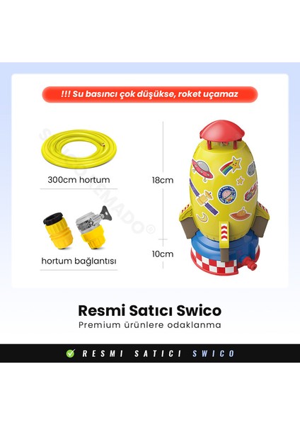 Çocuklar Için Dönen Fıskiye Roketatar Açık Hava Su Oyuncakları (Yurt Dışından)