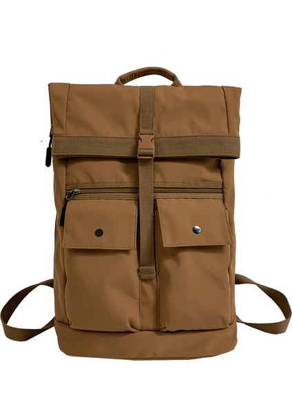 Unisex Için Sırt Işe Gidip Gelen El Tek Omuz Büyük Kapasiteli Su Geçirmez Naylon Sırt Kolej Tarzı Çantası (Yurt Dışından)