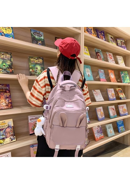 Okul Kız Ilkokul Öğrencisi Çocuk Ortaokul Öğrencisi Büyük Kapasiteli Hafif Sevimli Tatlı Omuz Çantası (Yurt Dışından) fiyatları