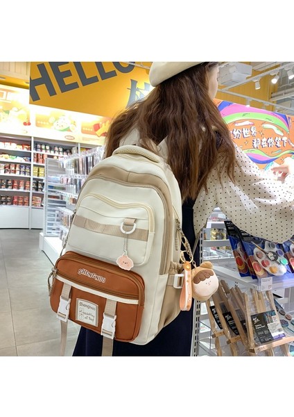 Kampüs Tarzı Sırt Kadın Lise Öğrencileri Ortaokul Öğrencileri Büyük Kapasiteli Okul Bilgisayar Sırt Gelgit Çantası (Yurt Dışından) modelleri