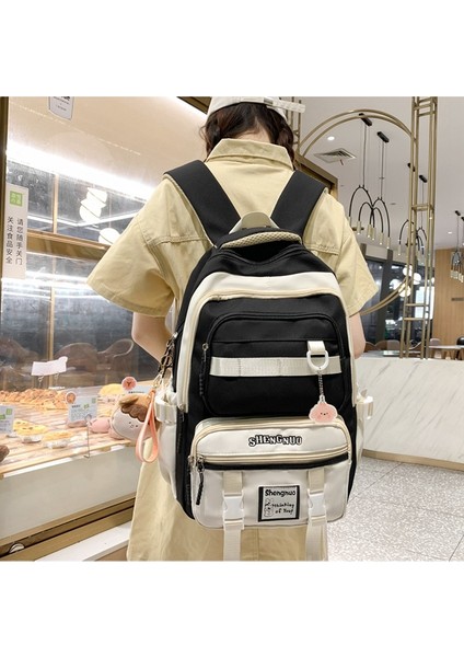Kampüs Tarzı Sırt Kadın Lise Öğrencileri Ortaokul Öğrencileri Büyük Kapasiteli Okul Bilgisayar Sırt Gelgit Çantası (Yurt Dışından) modelleri