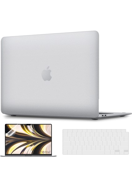 Apple MacBook Pro 13 Inç A2289 A2251 Uyumlu Kılıf Dots Design-Şeffaf Klavye Kılıfı-Film