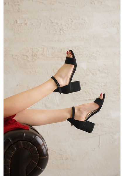 Kadın Lord Siyah Süet Topuklu Ayakkabı - Siyah modelleri