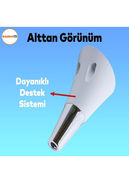 Clara Mobilya Kanepe Sehpa TV Ünitesi Baza Koltuk Ayağı Beyaz Krom Renk 15 cm (4 Adet)