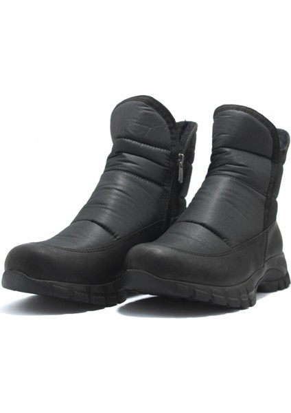 Kadın Siyah Kar Botu Yandan Fermuarlı modelleri