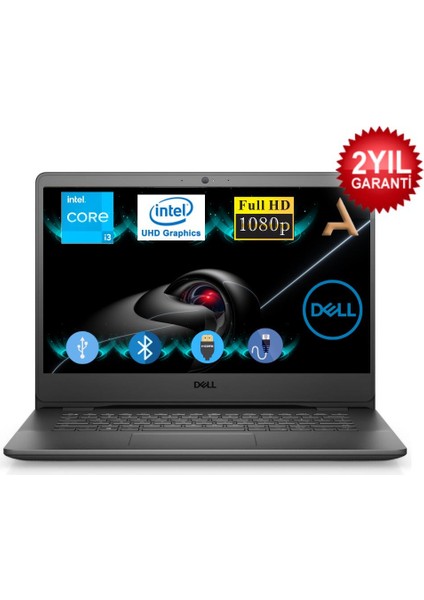 Vostro 3400 Intel Core I3 1115G4 4gb 256GB Sdd N4001VN3400U0002 Fdos 14" Hd  Taşınabilir Bilgisayar