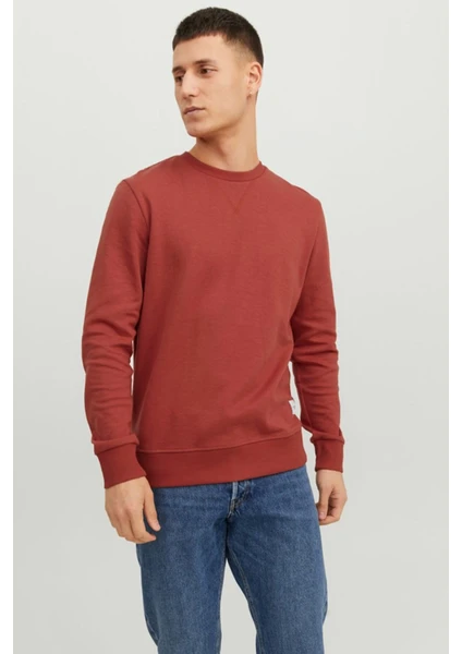 Jack & Jones Jjebasıc Sweat Crew Neck Pembe Erkek Sweatshirt