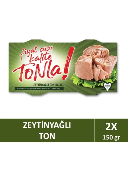 Fiyat Cüz'I Kalite Tonla Kalite Tonla Zeytin Yağlı Ton Balığı 2x150 gr