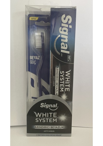 White System Arındırıcı Beyazlık Diş Macunu 75 ml + Signal Beyaz Güç Fırça