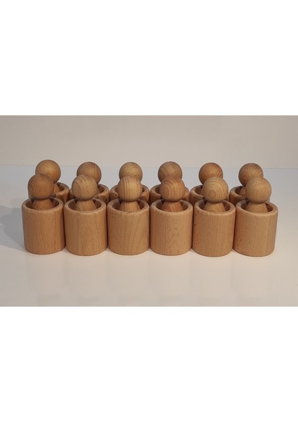 Aliwooden 12 Li Naturel Waldorf Insan Figürleri ve Kaseleri fiyatları