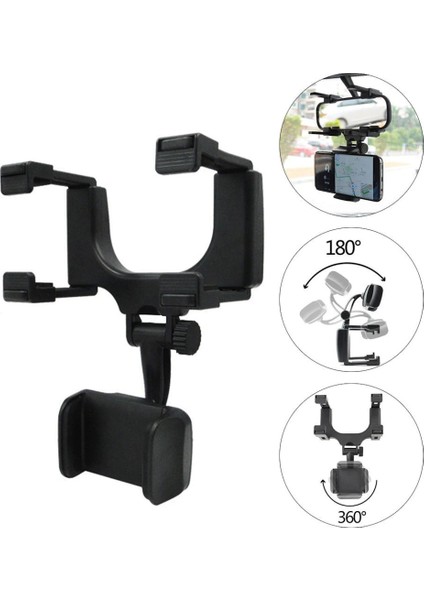Araç Içi Dikiz Aynası Telefon Navigasyon Tutucu 360° Dönerli Gps Universal Sabitleyici Çok Fonksiyonlu Teleskopik Model Telefon Tutucu indirimleri