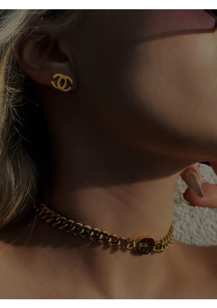 CD Model 14 Ayar Altın Kaplama Zincir Kolye Sertifikalı, 2 Yıl Garanti Belgeli