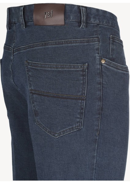 Erkek Koyu Mavi Kot Regular Fit Pantolon