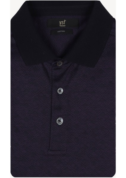 Erkek Mor Desenli Polo Yaka Tshirt modelleri