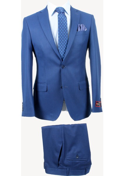 Erkek Lacivert Slim Fit Takım Elbise