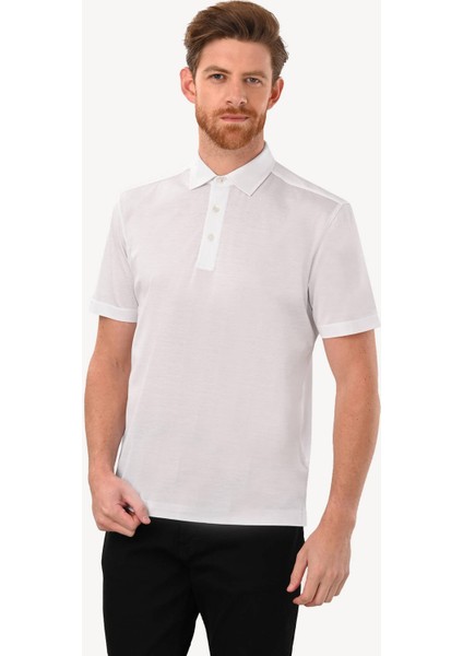 Erkek Beyaz Klasik Tshirt