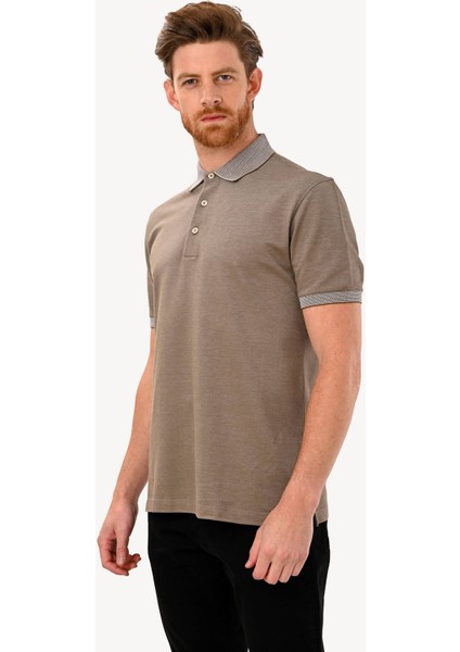 Erkek Vizon Polo Yaka Tshirt