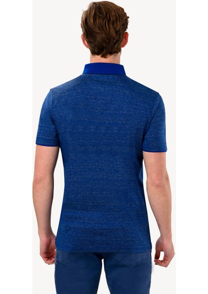 Erkek Lacivert Desenli Regular Fit Polo Yaka Tshirt indirimleri