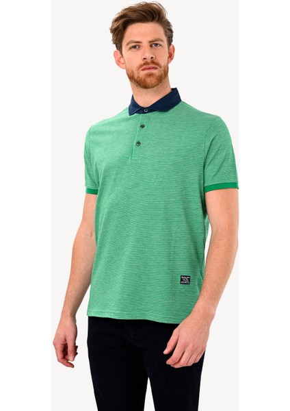 Erkek Yeşil Regular Fit Polo Yaka Tshirt