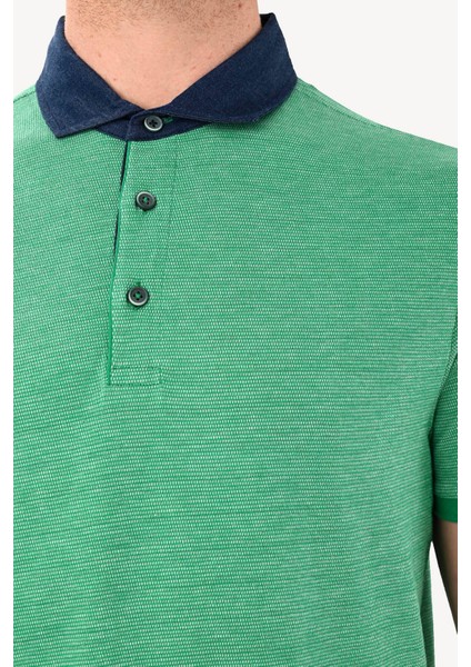 Erkek Yeşil Regular Fit Polo Yaka Tshirt fırsatları