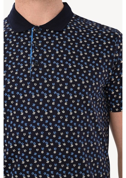Erkek Lacivert Polo Yaka Desenli Tshirt fırsatları