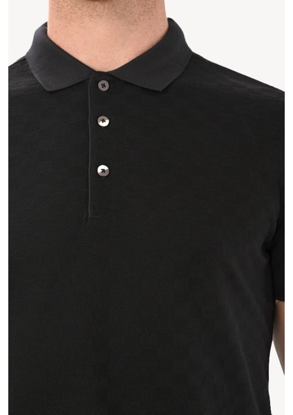 Erkek Siyah T-Shirt Polo Yaka fırsatları