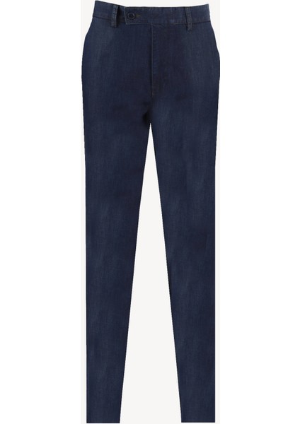 Erkek Lacivert Yandan Cepli Spor Kot Pantolon