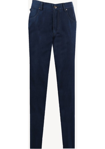 Erkek Lacivert Üstten Cepli Spor Kot Pantolon