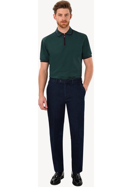 Erkek Lacivert Regular Fit Kot Pantolon