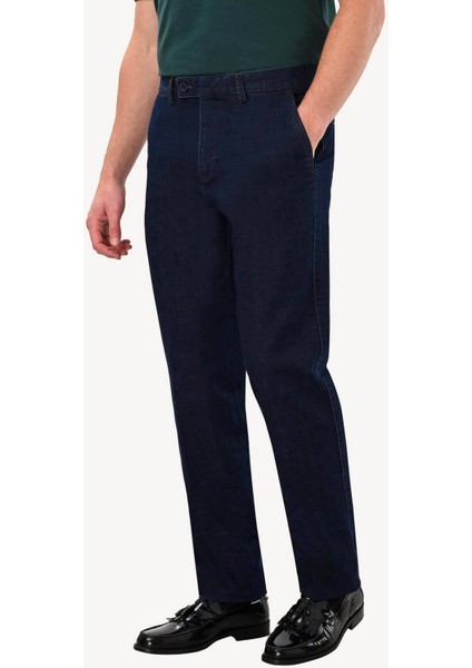 Erkek Lacivert Regular Fit Kot Pantolon