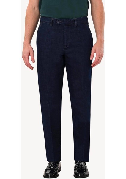 Erkek Lacivert Regular Fit Kot Pantolon