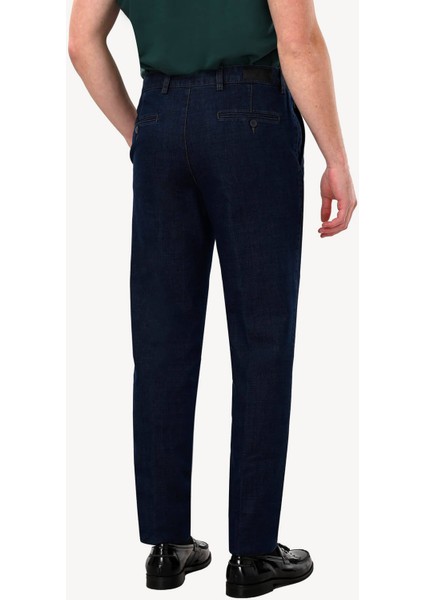 Erkek Lacivert Regular Fit Kot Pantolon