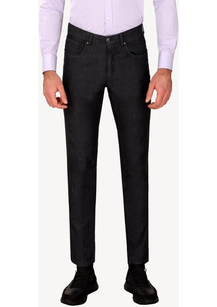 Erkek Füme Spor Kot Regular Fit Pantolon