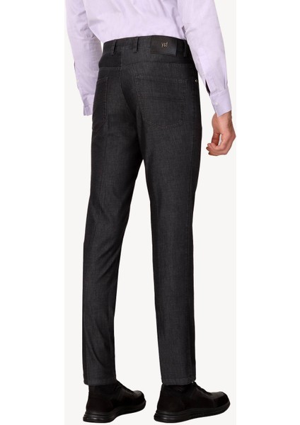 Erkek Füme Spor Kot Regular Fit Pantolon