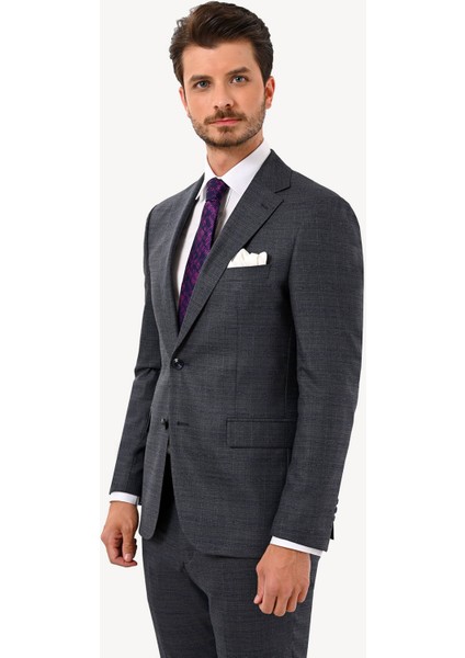 Erkek Gri Slim Fit Mono Yaka Takım Elbise fiyatları