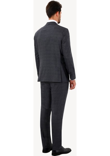 Erkek Gri Slim Fit Mono Yaka Takım Elbise indirimleri